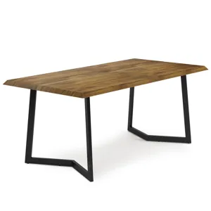 Watkins - Dining Table with Inverted Metal Base - Light Brown
