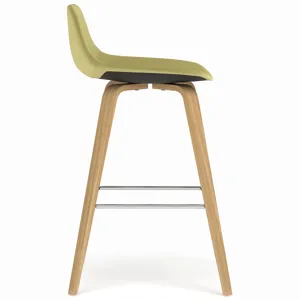 Randolph - Bentwood Counter Height Stool (Set of 2) - Acid Green / Light Brown