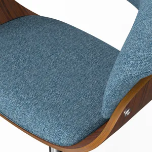 Sheldon - Adjustable Swivel Bar Stool - Denim Blue