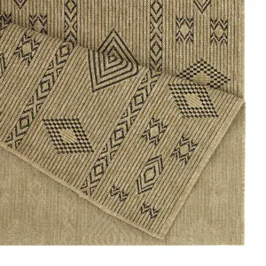 Earth - 7\'10\" X 10\'3\" Indoor / Outdoor Area Rug - Natural / Black
