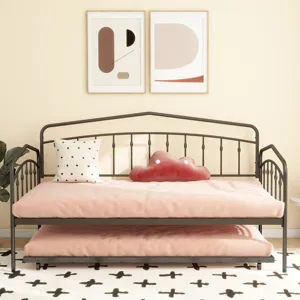 Fox - Twin Daybed With Twin Trundle - Black