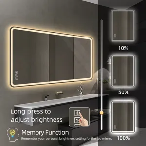 48\" Bathroom Mirror With LED Lights Front And Backlit, Anti-Fog Lighted Vanity Mirrors For Wall Mou