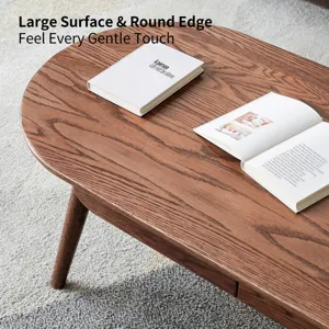 Capsule Centre Low Table With Drawers Coffee Table - Natural