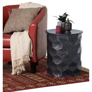 Whitney - Metal Storage Side Table - Antique Bronze