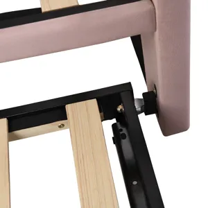 Twin Size Upholstered Daybed With Pop Up Trundle - Pink
