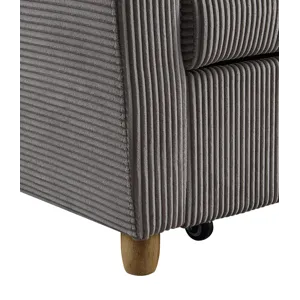 Justine - Corduroy Convertible Sleeper Loveseat - Brown