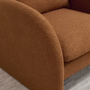 Modern Sherpa Upholstered Accent Chair, Comfortable Living Room Armchair, Lounge Chair For Bedroom, 