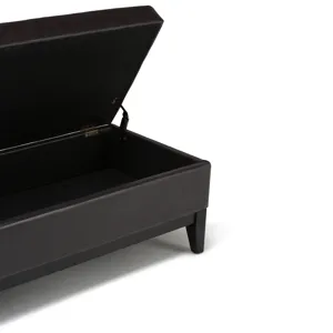 Oregon - Storage Ottoman Bench with Tray - Tanners Brown