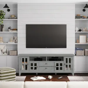 Artisan - 72\" TV Media Stand - Fog Grey