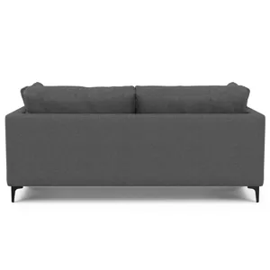 Ava - 76\" Mid Century Sofa with Ottoman Set - Pebble Gray