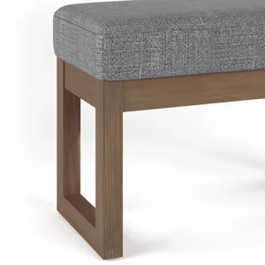 Milltown - Footstool Small Ottoman Bench - Pebble Grey