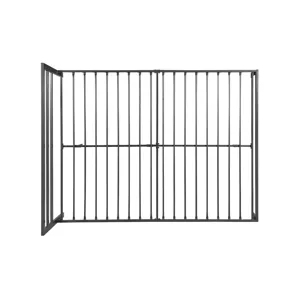 Queen Metal Bed Frame With Headboard - Charcoal Gray