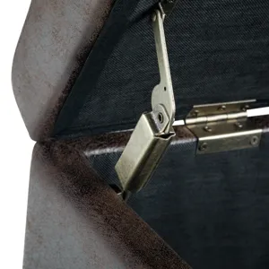 Avalon - Storage Ottoman Bench - Distressed Brown