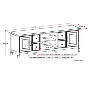 Connaught - 72\" Wide TV Stand - Antique White