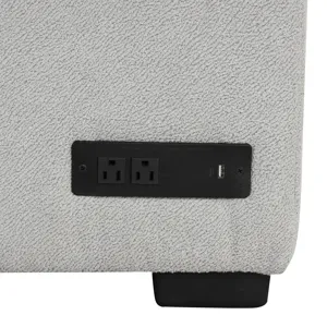 L-Shaped Sectional Pull Out Sofa Bed Sleeper Sofa With Two USB Ports, Two Power Sockets And A Movabl