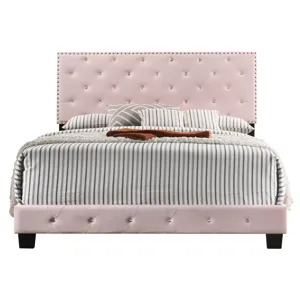 Suffolk - G1406-QB-UP Queen Bed - Pink