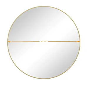 Wall Mirror Circular Mirror Metal Framed Mirror Round Vanity Mirror Dressing Mirror, For Bathroom, L