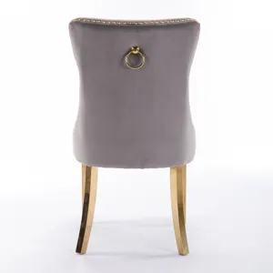 Nikki - Modern, High-End Tufted Solid Wood Contemporary Velvet Upholstered Dining Chair With Golden 
