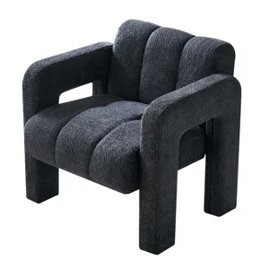 31.10\" Boucle Upholstered Accent Chair - Dark Gray