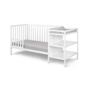 Palmer - 3-in-1 Convertible Crib / Changer Combo - White