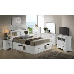 Louis Phillipe - G3190B-FSB Full Storage Bed - White