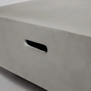 60\" Concrete Fire Pit Table - Light Gray