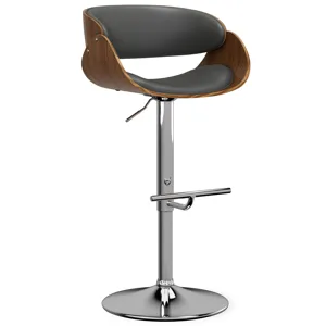 Amery - Adjustable Swivel Bar Stool - Charcoal Grey