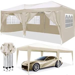 10\'X20\' Ez Pop Up Canopy Outdoor Portable Party Folding Tent With 6 Removable Sidewalls + Carry Ba