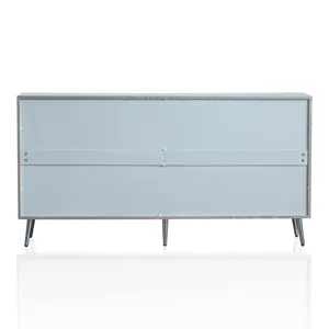 Modern Lacquered 4 Door Wooden Cabinet Sideboard Buffet Server Cabinet Storage Cabinet, For Living R