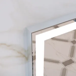 LED Bathroom Vanity Mirror, Wall Mounted Adjustable White / Warm / Natural Lights Anti-Fog Touch Swi