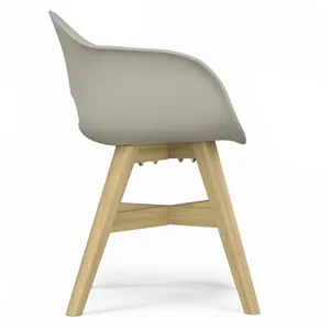 Kona - Outdoor Dining Chair in Plastic (Set of 2) - Taupe