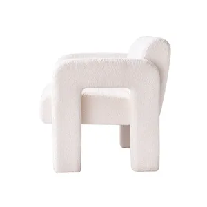 31.10\" Wide Boucle Upholstered Accent Chair - Beige