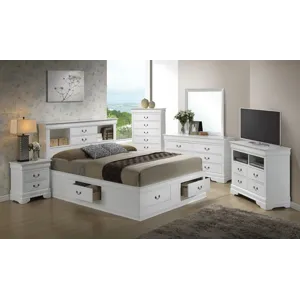 Louis Phillipe - G3190B-FSB Full Storage Bed - White