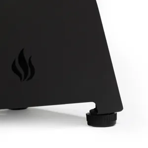 28\" Tabletop Fire Pit, Propane Gas Fire Pit With Quick Connect Joint, Glass Wind Guard And Lava Roc