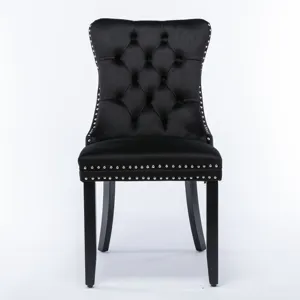 Nikki - Modern, High-End Tufted Solid Wood Contemporary Velvet Upholstered Dining Chair With Wood Le