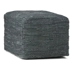 Fredrik - Square Pouf - Grey