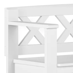Amherst - Small Entryway Storage Bench - White