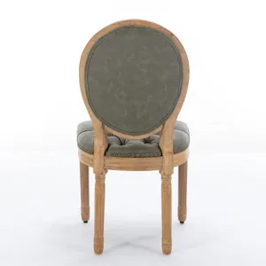 French Style Solid Wood Frame Antique Painting, Hand-Pulled Buckle Decoration PU Artificial Leather 