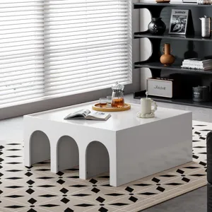 Multifunctional 4 Tier Book Shelf & Coffee Table For Living Room Bedroom Dining Room Study Entryway,