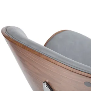 Marana - Bentwood Adjustable Swivel Bar Stool - Stone Grey