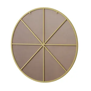 Wall Mirror Circular Mirror Metal Framed Mirror Round Vanity Mirror Dressing Mirror, For Bathroom, L