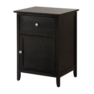Izzy - G1413-N-50 1 Drawer /1 Door Nightstand - Black