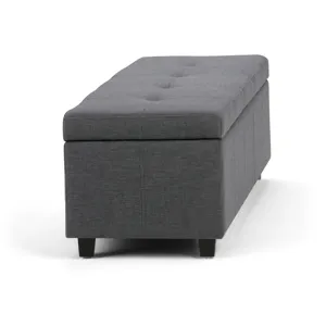 Castleford - Storage Ottoman - Slate Grey