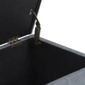 Sienna - Storage Ottoman Bench - Slate Grey