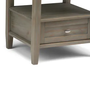 Warm Shaker - End Table - Distressed Grey