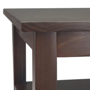 Warm Shaker - Narrow Side Table - Tobacco Brown