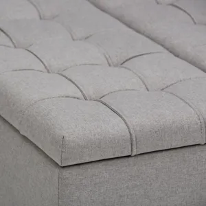 Harrison - Coffee Table Storage Ottoman - Dove Grey