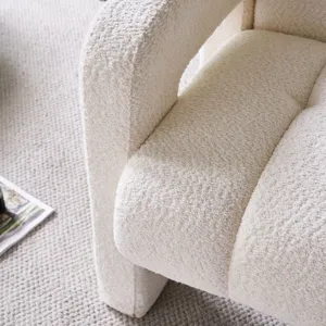 31.10\" Wide Boucle Upholstered Accent Chair - Beige
