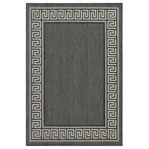 Sunshine - 2\'7\" X 7\'3\" Indoor / Outdoor Area Rug - Anthracite - Polypropylene