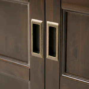 Burlington - Low Storage Cabinet - Mahogany Brown